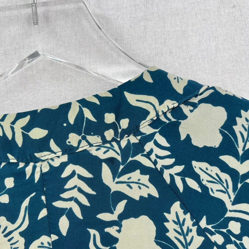 NATALIE MARTIN Fiore Short Dress Womens Small Pomegranate Blue Floral Print - Picture 12 of 16